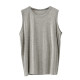 Summer husband and dad wearing men's Modal pure color vest round neck wide -side sleeveless bottom shirts so comfortable