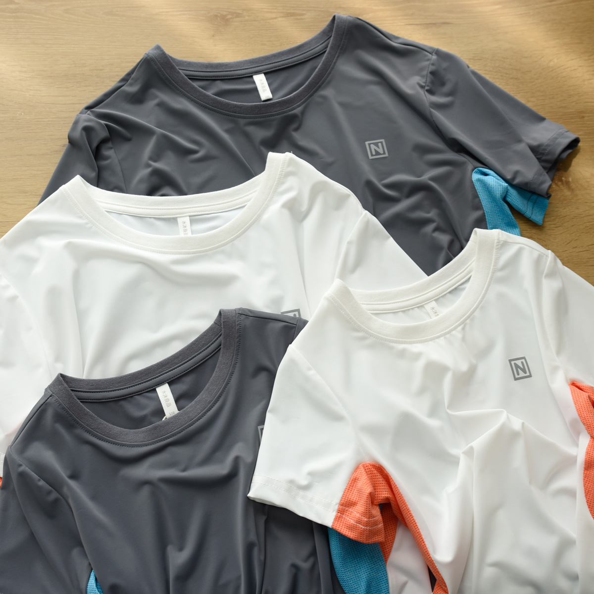 150-180大童 夏日快干T恤 儿童拼色短袖 男女童圆领薄款运动上衣 - 图0