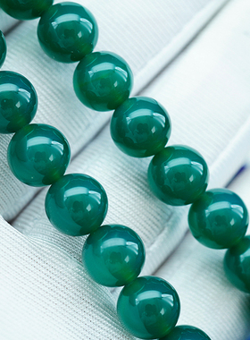 日本匠人手工绝版天然玉石宝石项链首饰气质精美复古圆润7mm包邮