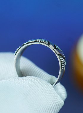 中古绝版欧洲手工纯银戒指天然宝石钻石个性复古首饰送礼气质收藏