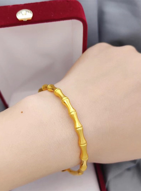 仿金镀金女款富贵竹可调节手镯
