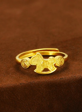 沙金马女活口戒指可调