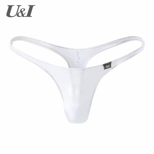 U＆I性感丁字裤女士显臀隐形薄凉感丝滑柔软高弹冰丝火辣少女内裤 - 图2