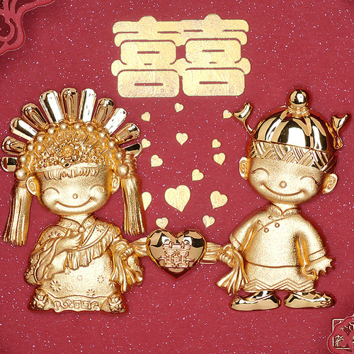 足金金箔画结婚礼物闺蜜朋友新人创意定制新婚庆礼品实用订婚纪念 - 图0