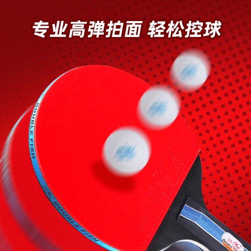 双鱼乒乓球拍双拍长短柄直拍横拍儿童小学生专用2只套装初学者316 - 图1