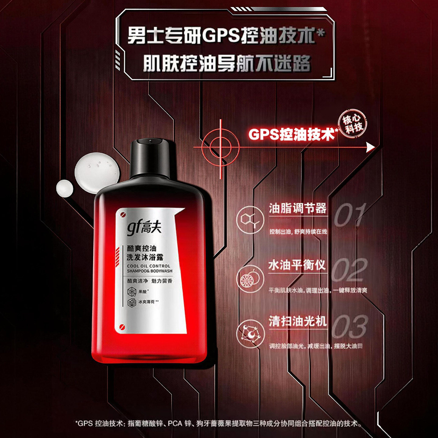 高夫酷爽控油洗发沐浴露