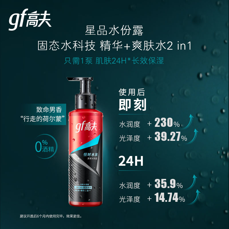 高夫男士恒时护肤品套装补水保湿滋润洗面奶护理专用控油洁水乳霜_美容护肤_美体_精油 第1张