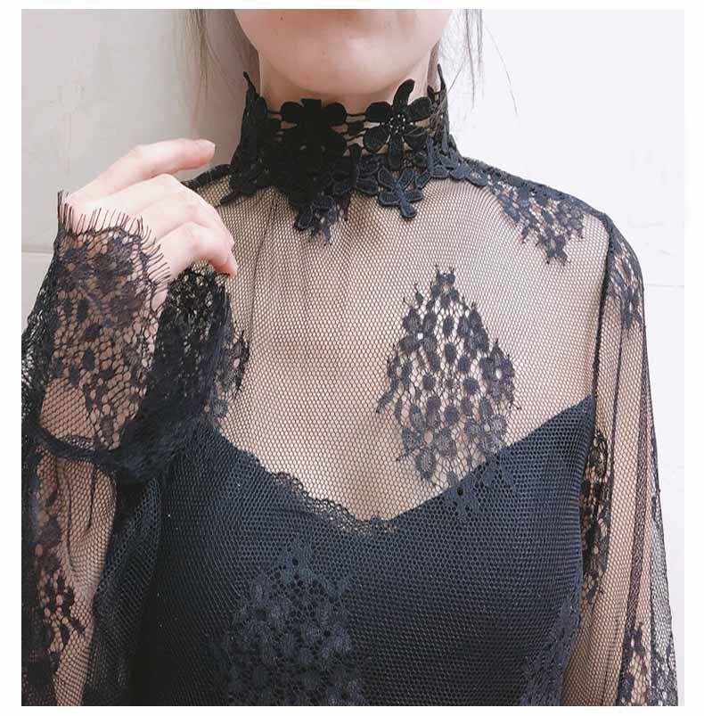 很仙的超仙小衫纱衣蕾丝打底衫女喇叭袖百搭时尚洋气内搭网纱上衣,淘宝优惠券,粉丝福利购,淘宝优惠卷