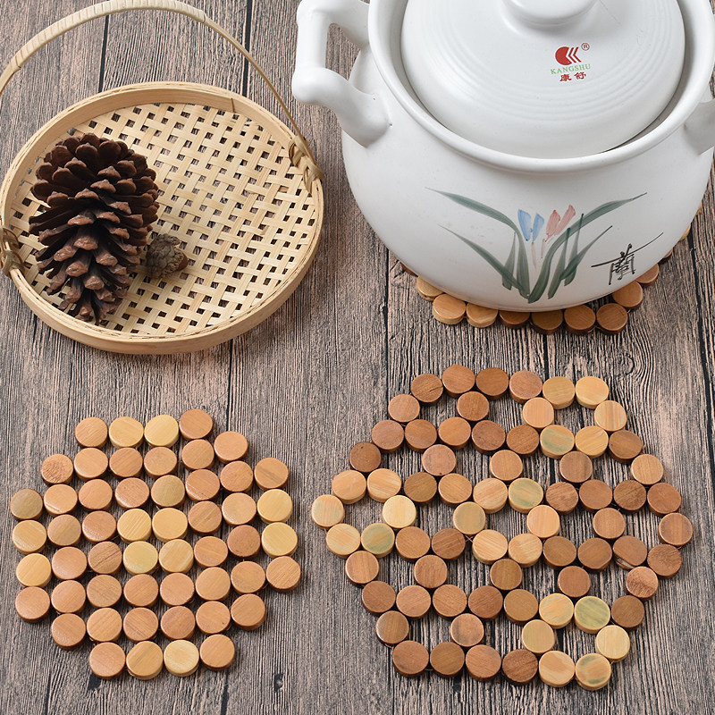 楠竹隔热垫10个装大号砂锅垫防烫镂空餐桌垫碗垫家用盘子垫竹杯垫,淘宝优惠券,粉丝福利购,淘宝优惠卷