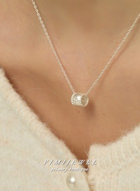 超小众~！S925纯银拉丝吊坠项链