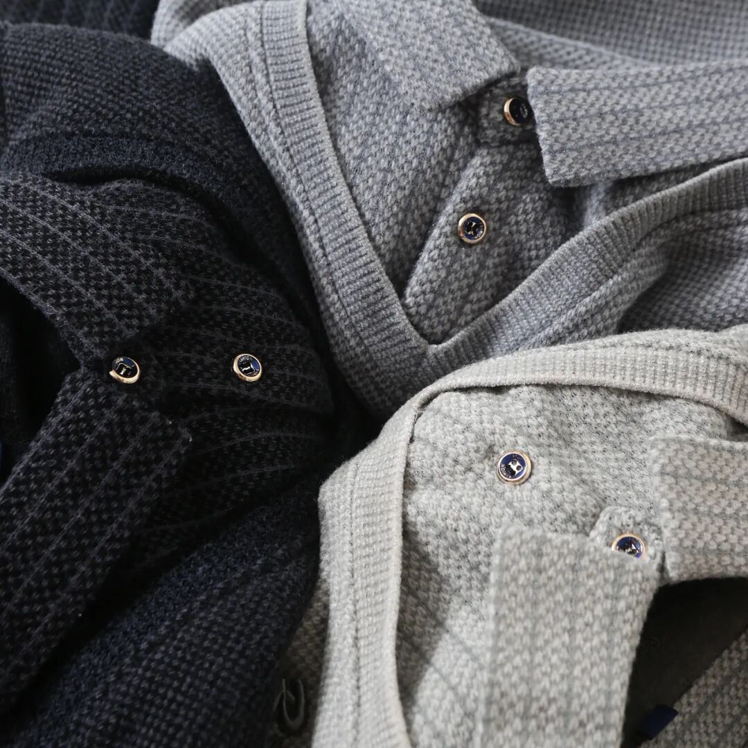 意式轻奢！假两件设计！男士秋冬新款时尚保暖百搭休闲针织衫毛衣 - 图1