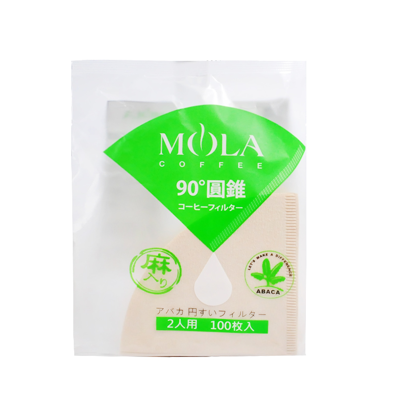 日本原装三洋MOLA手冲咖啡过滤纸滴漏咖啡滤纸V60麻纤维滤纸100片 - 图3