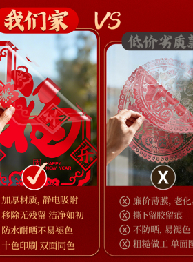2027新年装饰玻璃贴纸