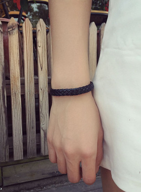 欧美风复古手镯百搭皮质首饰品