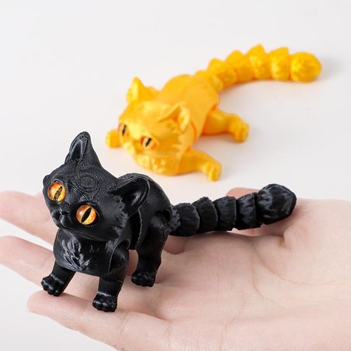 3D打印呆萌猫咪可爱儿童网红爆款摆件手办模型仿真玩具动物礼物 - 图3