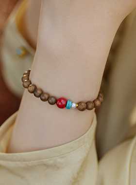 赛赛莉安沉香水晶玛瑙幸运手链新中式手串小众设计个性礼物轻奢女