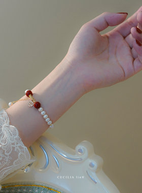 和田玉珍珠轻奢高级中式复古手链