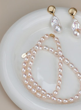 叠戴好美！可爱米粒淡水珍珠项链