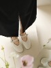 Sister Peng French retro Mary Jane shoes sheepskin granny shoes