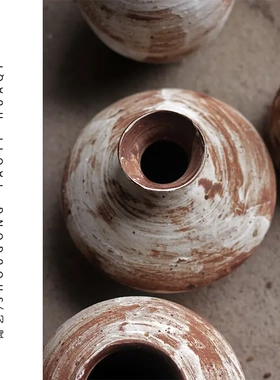 侘寂风小陶罐民宿布景装饰品创意