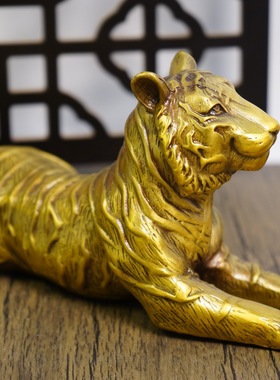 黄铜老虎摆件招财进宝迷你小老虎