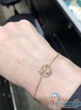 韩国手串周大福吊坠礼物999足金