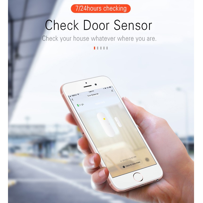Tuya涂鸦 zigbee门磁探测器无线门窗感应器智能联动门磁报警器-图1