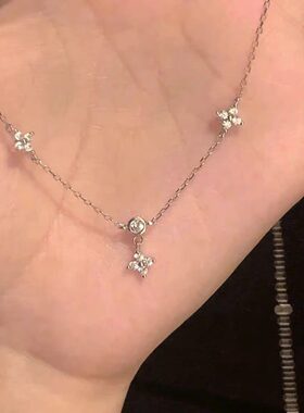 细闪四芒星项链女款2026新款