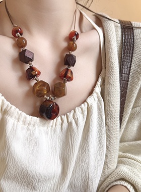 民族风串珠项链女复古