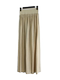 Long fine pleated elegant umbrella skirt with wide hem knitted skirt