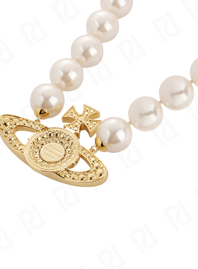 Vivienne Westwood/西太后 女士仿钻大颗粒珍珠项链银泰 300217