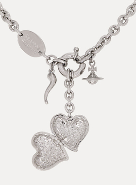 西太后女士不对称心形吊坠项链