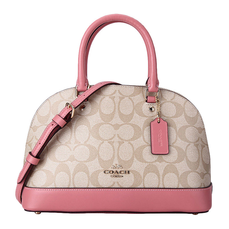 coach女士复古简约优雅贝壳斜挎包 银泰百货精品女士包袋