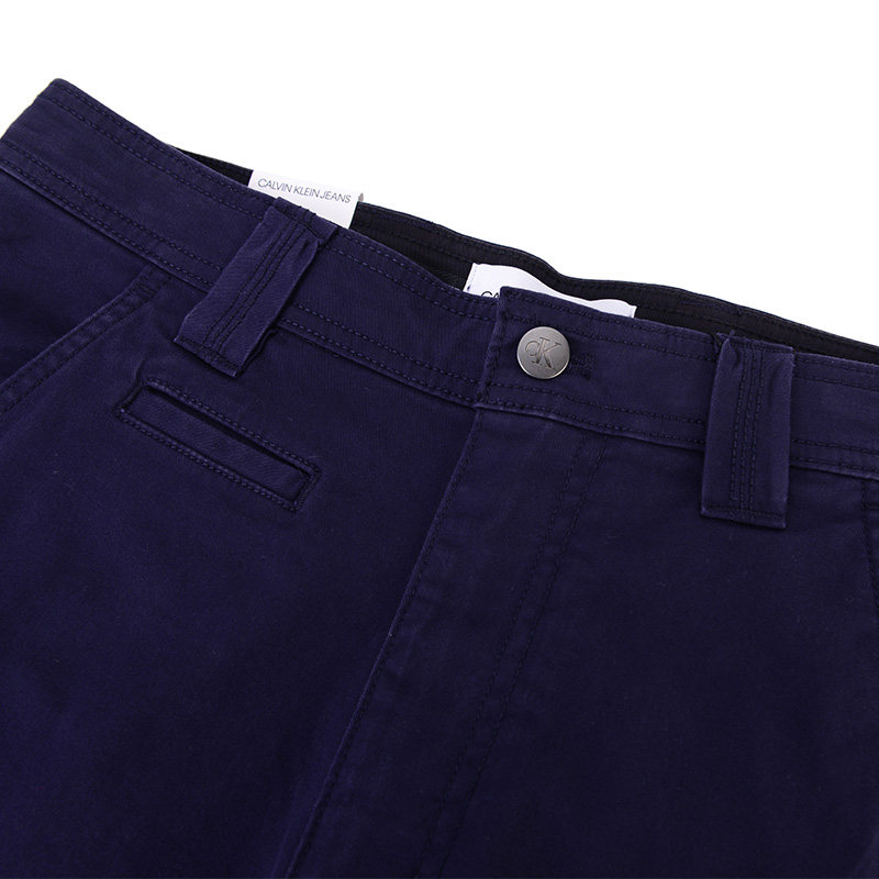 calvin klein男士藏青色5分短裤 银泰百货精品休闲裤