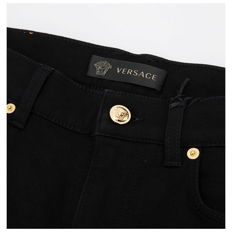 gianni versace黑色男士休闲牛仔裤 银泰百货精品牛仔裤