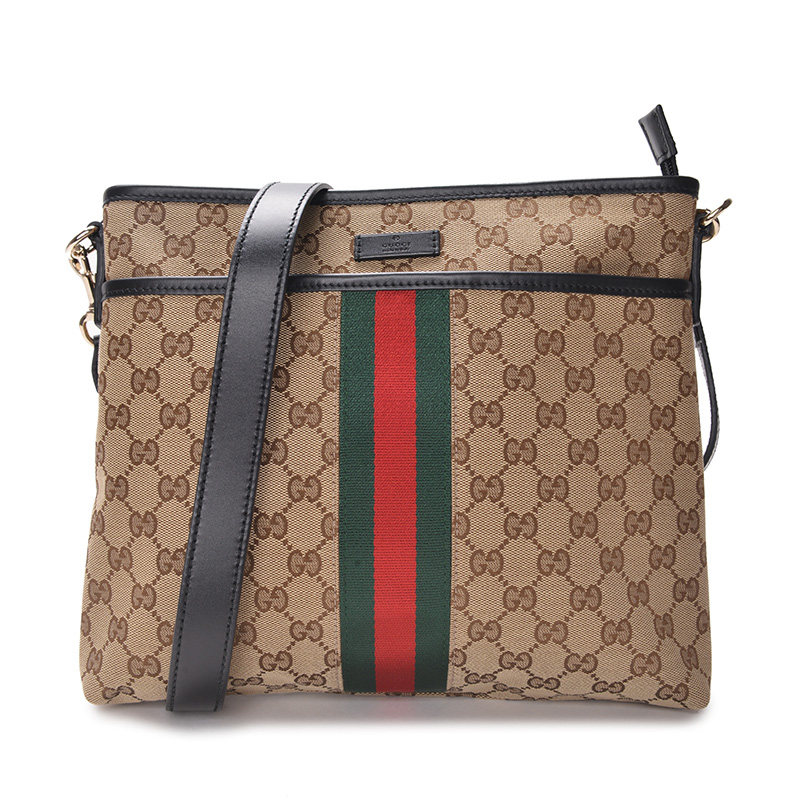 gucci /双g gucci单肩织带邮差包 银泰百货精品男士包袋