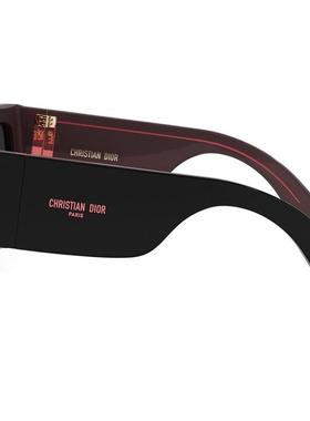 Dior迪奥 太阳镜女款方形猫眼宽腿遮脸墨镜银泰百货 300211