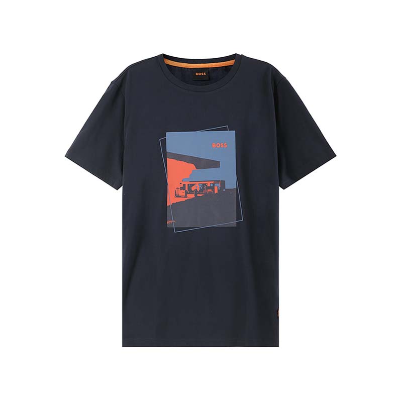 Hugo Boss雨果博斯  男士orange系列棉质胶印图案短袖T恤300095 - 图2