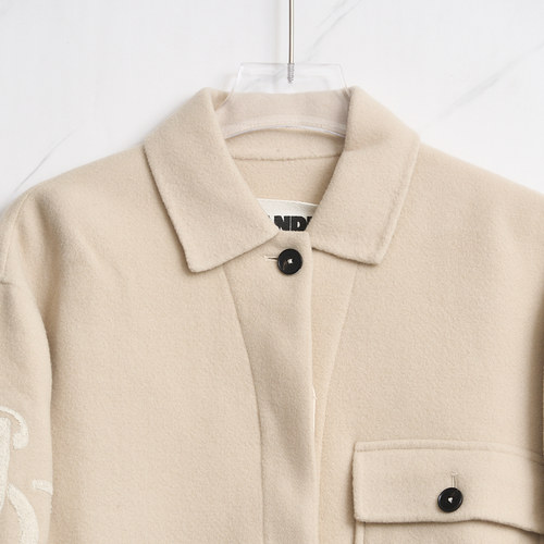 JIL SANDER 潮流都市女士绒面夹克休闲外套银泰百货精品 301596 - 图1