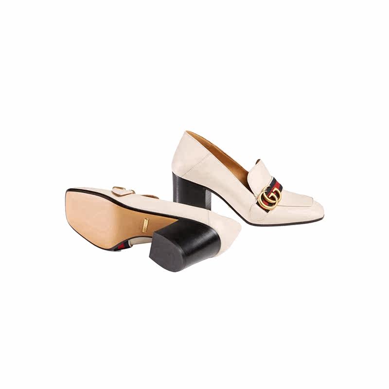 gucci /古驰牛皮189303高跟鞋 银泰百货精品单鞋
