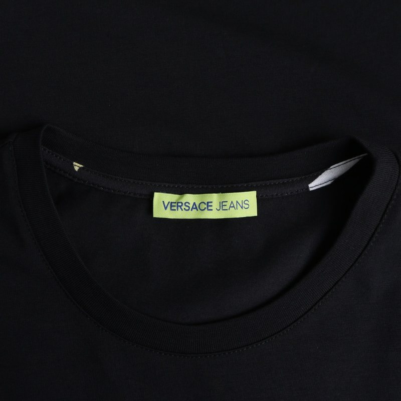 versace jeans男士黑色短袖t恤衫 银泰百货精品T恤