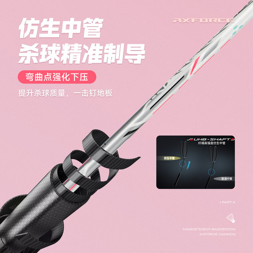 李宁雷霆小钢炮羽毛球拍女生4U5U6白极光小铁锤新手入门官方正品 - 图2