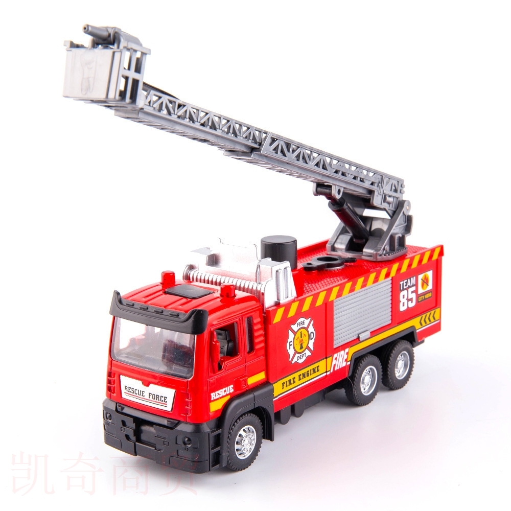 仿真消防车升降云梯车男孩玩具声光音效益智模型Fire truck toys - 图2