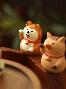 日式可爱十二生肖招福摆件