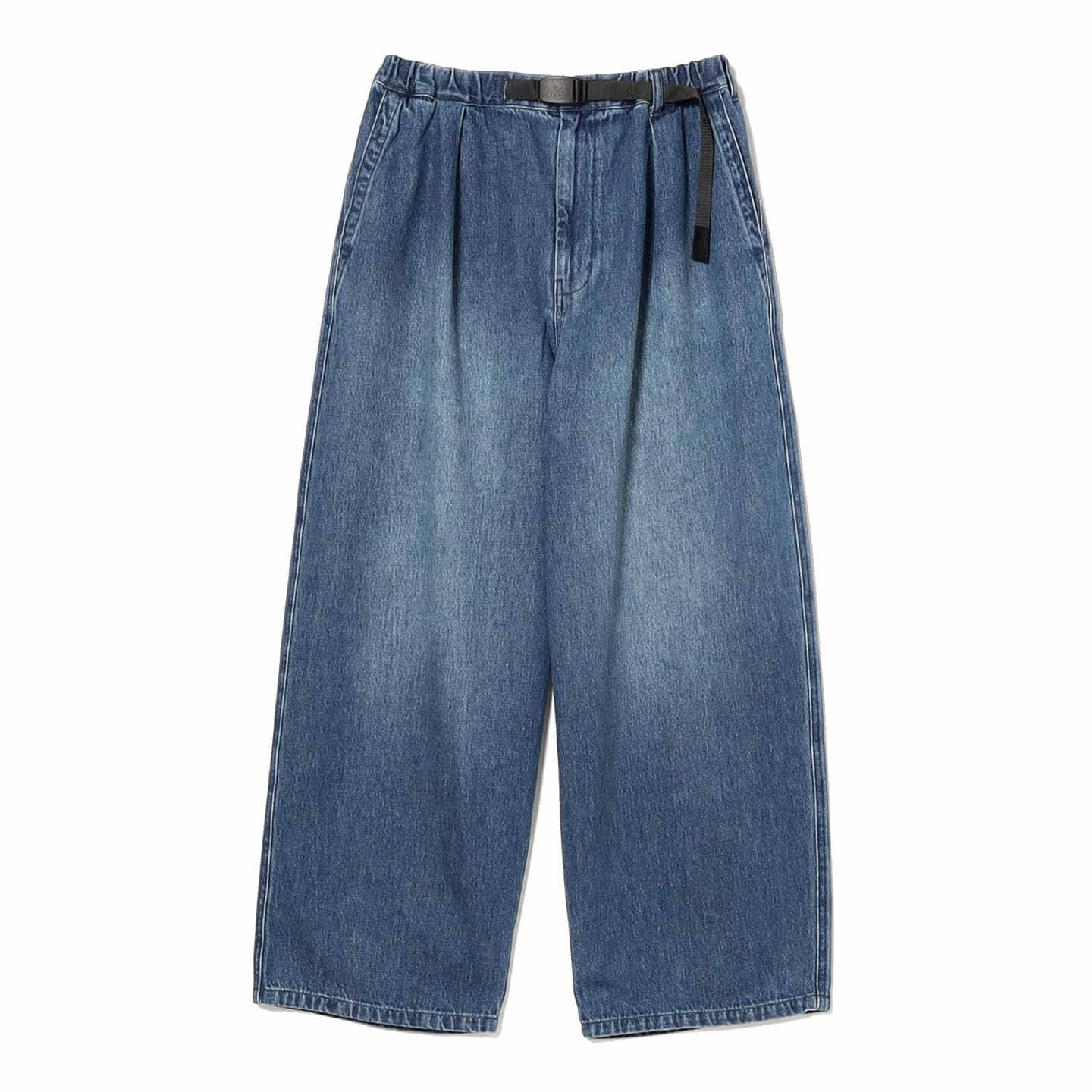 日单2025秋季新款松紧高腰宽松阔腿牛仔裤 小野人联名款BEAMS BOY - 图3