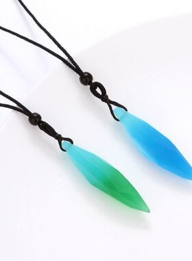 原创星空极光树脂项链ins风小众设计不规则磨砂吊坠男女生日礼物