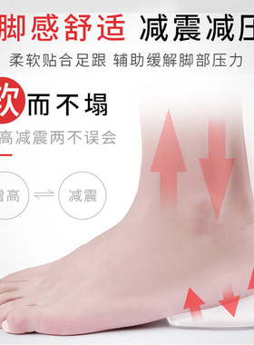 柔软加厚男女透明防疼痛后跟垫