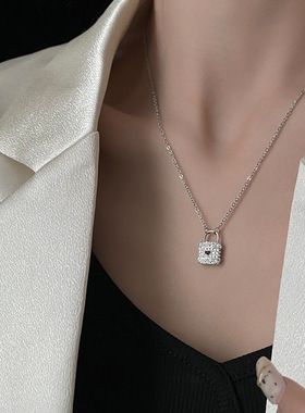 爱心小锁纯银项链轻奢小众送闺蜜