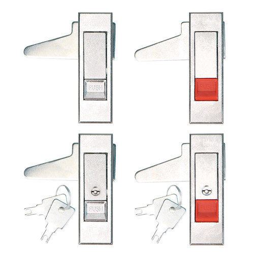MS603通用按钮弹跳锁消火栓箱柜门锁 设备按跳锁平面锁 合金材质 - 图3