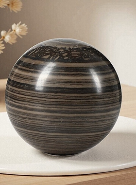 现代轻奢大理石实木软装台面摆件